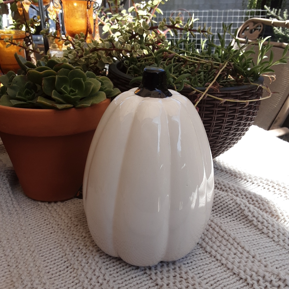 Ceramic pumkin with lead light. - Picture 4 of 6